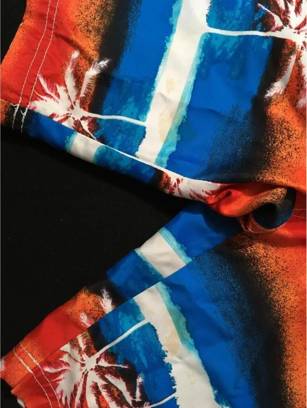 Joe Boxer Board Shorts Swim Trunks Mens Large palms tropical Lined - Picture 5 of 15